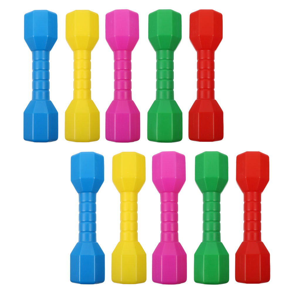 Dumbbell Set - 10-teiliges Kinder-Trainings-Hantelset, bunte, leichte Handgewichte, sicheres