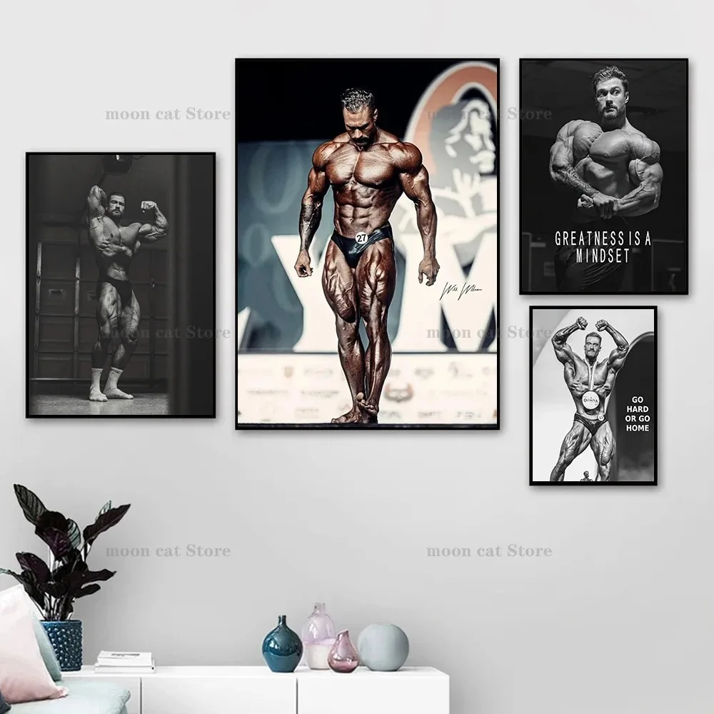 Sports Equipment Poster - Leinwandgemälde Chris Bumstead Bodybuilder Fitness Motivation
