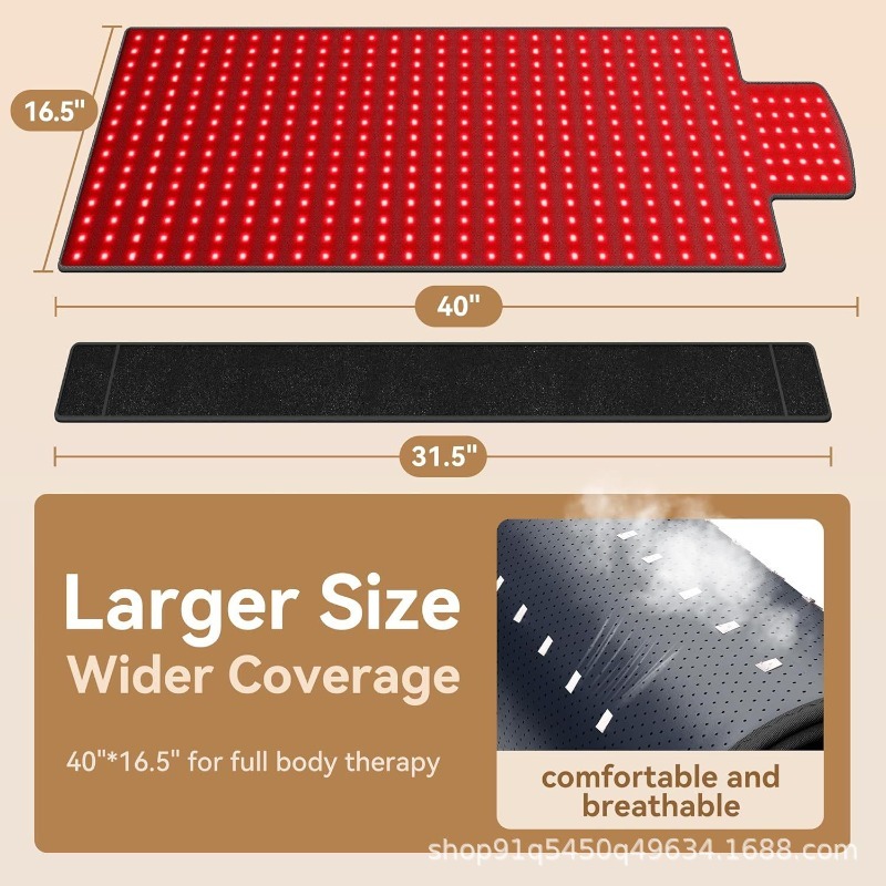 Yoga Mat - Rotes Infrarot-Lichttherapie-Pad, Hautpflege, 420 Stück, 3-in-1-LEDs,