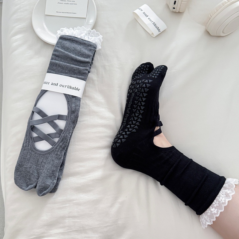 Yoga-Socken mit Spitzenbesatz  – Yoga Mat Bewertung und Preis